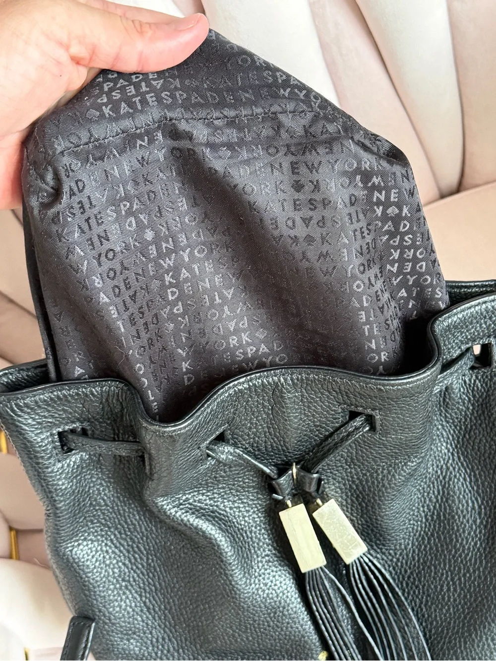 Kate Spade ♠️ Cooper Grey Street Black Leather Crossbody
